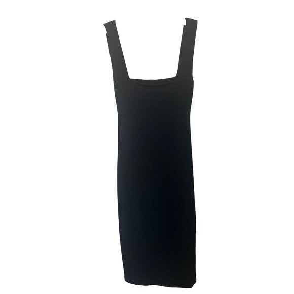 Zara Black Sleeveless Square Neck Bodycon Dress - Picture 1 of 3